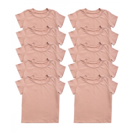 Комплект 10 шт дитяча футболка Пудровий